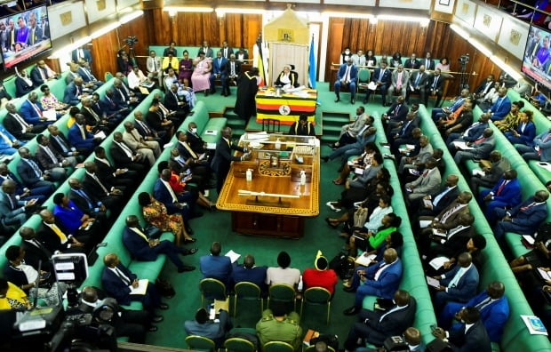 지난 3월 성소수자 처벌 강화 법안 심의하는 우간다 의회. /사진=로이터