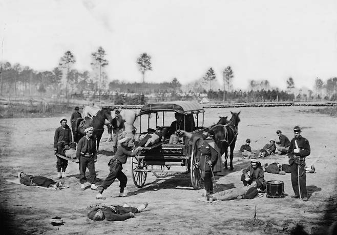 미국 남북전쟁 당시의 구급차. 위키미디어 제공