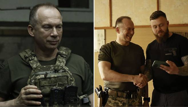 올렉산드르 시르스키 우크라이나 지상군 사령관이 3일(현지시간) 우크라이나 동부 격전지 바흐무트 전선의 우크라이나군 부대를 방문했다. / 사진=올렉산드르 시르스키 텔레그램