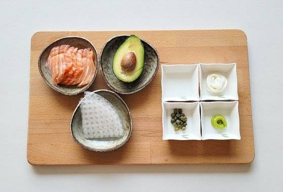 라이스페이퍼 카나페 재료. 사진 신혜원