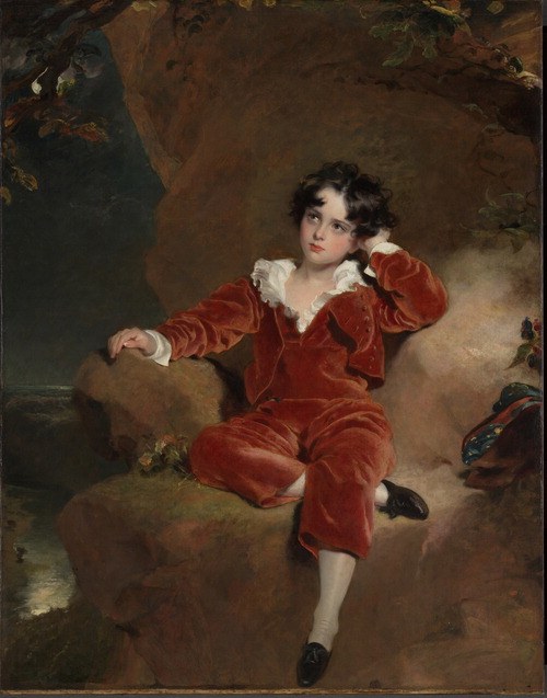 영국 우표에 나오는 토머스 로런스 '찰스 윌리엄 램턴(Red Boy)'.  내셔널갤러리 런던