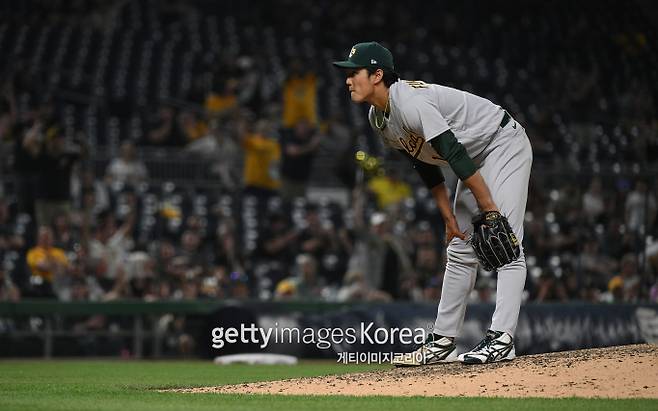 6일(한국시간) 피츠버그 파이리츠 원정에서 볼넷 남발로 자멸한 후지나미 신타로. 게티이미지