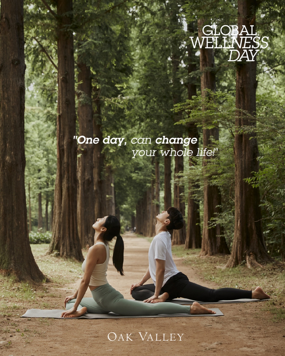 Poster for Oak Valley resort's Global Wellness Day programs [OAK VALLEY]