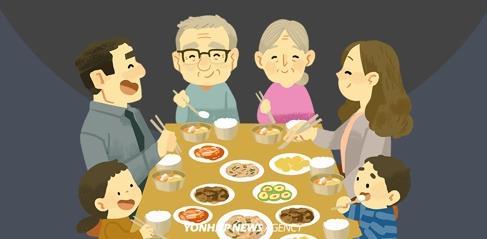 가족과 함께 하는 식사 [연합뉴스 자료사진]