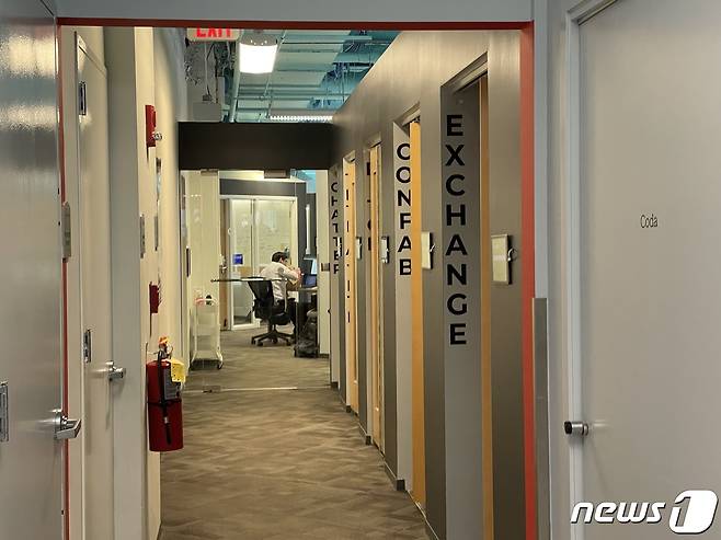 미국 보스턴 캔들스퀘어에 위치한 케임브리지 이노베이션 센터 내부 모습. /뉴스1