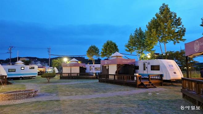 총 50대의 카라반이 준비된 파라다이스 스파도고. 안영배 기자