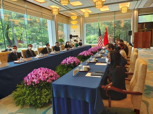 18일 베이징에서 열린 미중 외교장관 회담  [촬영 조준형]