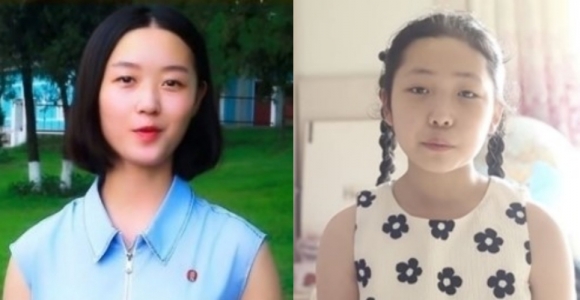 북한 유튜버 ‘유미’(왼쪽)와 ‘송아’. 유튜브 영상 캡처