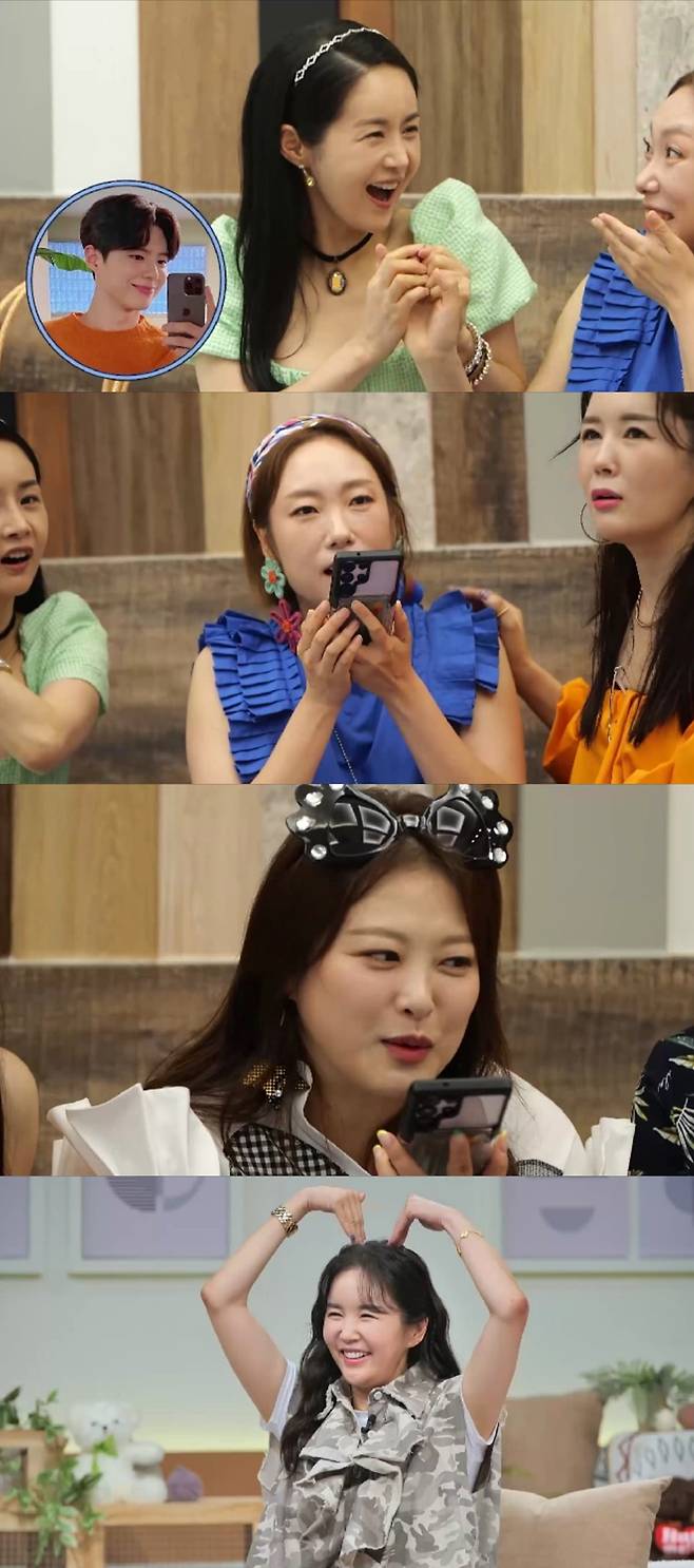 Jang Youngran, Kim Ga-Yeon, Jung Kyung Mi, Sim Jin-hwa, and Steamer are tearful in a surprise meeting with Park Bo-gum (?).In the 71st episode of Mens Life - Grooms Class These Days (BridegroomThe Lesson), which will air on the 5th, hot housewives Jang Youngran, Jung Kyung Mi, Sim Jin-hwa, and Steamer will be seen together once again.In addition to Kim Ga-Yeon, actress Kim Ga-Yeon, who is a queen of Gimpo, she exerts a powerful firepower.On this day, the five of them will go on a free-maid-themed trip to shake off the mundane times. As soon as they arrive at the hotel, they enjoy healing with Kim Ga-Yeons table pork kimchi and beer.In the meantime, Jang Youngran focuses on the hot housewives, informing them that Lee Seung-cheol, the principal of Bridegroom School, has sent a surprise gift.After a while, Jang Youngran tries to make a careful call to a phone number he received as a gift from Lee Seung-cheol, but a sweet voice over the phone says, Thats Park Bo-gum, and bombards everyones hearts.However, Sim Jin-hwa said, You are a comedian. After confirming that it is a real Park Bo-gum, the five people shed tears of joy.It turns out that Lee Seung-cheol made this phone call for the five people who are Park Bo-gums steamer.In a dreamlike reality, Kim Ga-yeon politely answered the phone and said, I joined the fan club because I liked watching the drama Gurmigreen Moonlight. My daughter is 28 years old.In addition, Sim Jin-hwa is tearful to Park Bo-gums heartfelt words, and Jang Youngran said, Is it possible to appear BridegroomThe Lesson?Park Bo-gum said, I should be a bridegroom now. Suddenly, Jang Youngran forgets his duty and says, Do not be a bridegroom!No, he cried out and destroyed the scene.