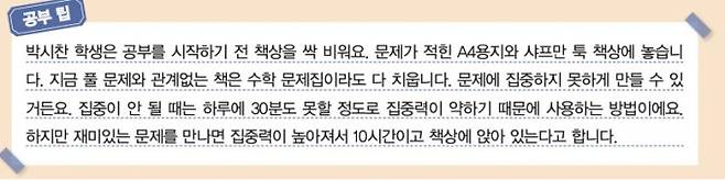 박시찬 수학공부 팁. 수학동아 제공