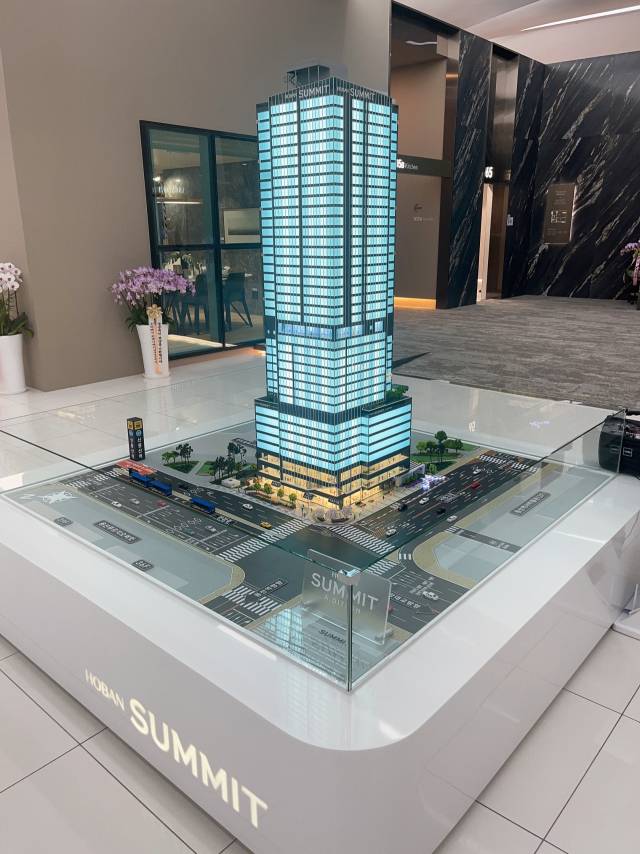 '용산 호반써밋 에이디션' 모형. 사진=한민구기자