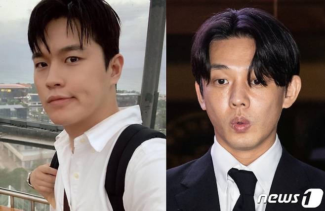 유튜버 헤어몬(왼쪽), 배우 유아인. ⓒ 뉴스1