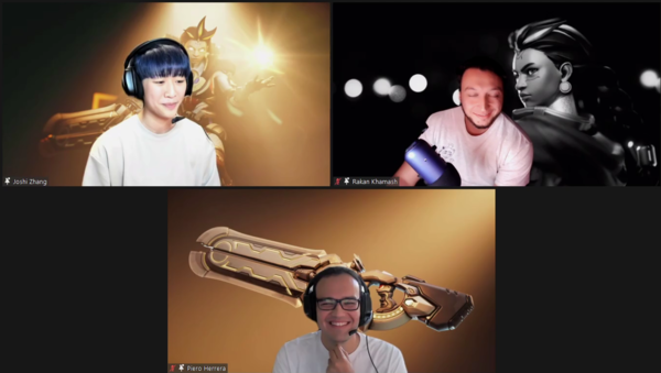 - 조쉬 장 내러티브 디자이너(좌측 상단부터), 라칸 카마쉬 선임 캐릭터 아티스트, 피에로 에레라 영웅 디자이너