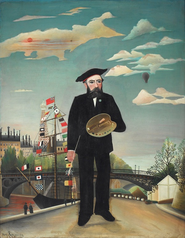 '나, 초상-풍경'(1890). 세계적인 화가로 인정받고 말겠다는 루소의 야망과 꿈이 드러나 있다./프라하 국립미술관 소장