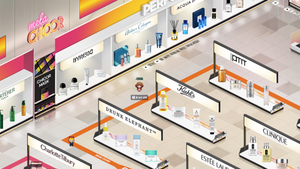 신세계백화점 뷰티 편집숍 시코르의 강남역 플래그십 스토어를 젭(ZEP)에 구현한 예시. (사진=슈퍼캣)
