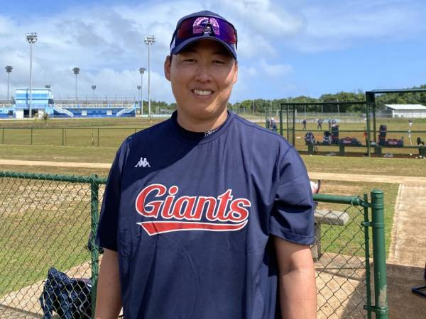 2023 롯데 괌 전지훈련 당시 차우찬. 사진=롯데 자이언츠 제공