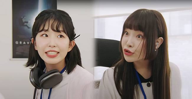 항상 웃는 얼굴로 토를 다는 MZ세대 윤가이(왼쪽). 늘 눈을 동그랗게 뜨고 대거리하는 MZ세대 김아영(오른쪽).