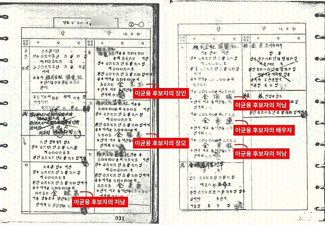 이균용 후보자의 배우자가 만 16세 때 가족과 함께 공유 지분으로 매입한 토지의 폐쇄등기부등본 ⓒ시사IN 이정현
