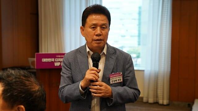 전성배 IITP 원장이 25일 오전 서울 오크우드 호텔에서 진행된 ‘2023 대한민국 디지털미래혁신대전(디미혁) VIP 오찬 행사에 참석했다. (사진=지디넷코리아)