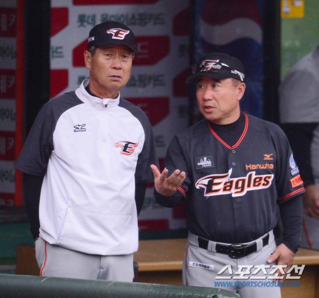 김성근 감독과 함께 할 당시 김광수 코치. 스포츠조선DB