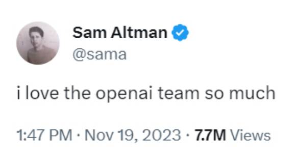 샘 알트만 오픈AI 전 CEO(최고경영자)가 오픈AI CEO로 복귀할 전망이다. /사진=샘 알트먼 X