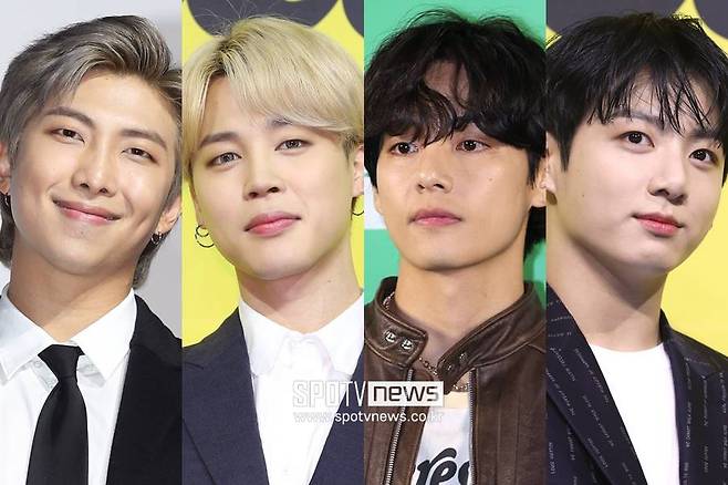 ▲ RM, 지민, 뷔, 정국(왼쪽부터). ⓒ곽혜미 기자