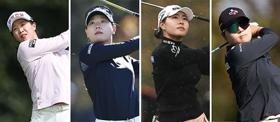 임진희·이소미·성유진·홍정민(왼쪽부터)은 LPGA 투어 Q-시리즈를 치르고 있다. 이 대회를 수석으로 통과한 한국 선수는 지난 1997년 박세리 이후 총 7명이다. [연합뉴스]