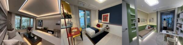 ▲(왼쪽부터) 전용 73㎡, 84㎡, 59㎡ 유닛 내부 모습. (사진=한진리 기자 truth@)