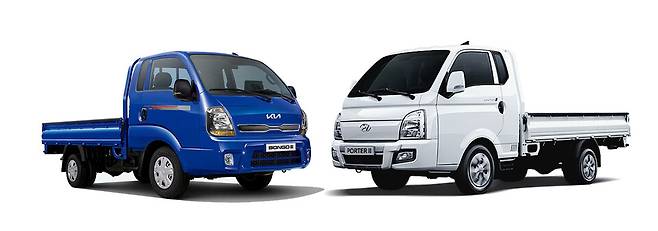 이달부터 디젤 대신 LPG엔진을 장착한 포터와 봉고 1톤트럭이 판매된다.