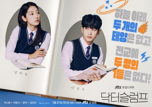 Park Shin-hye Park Hyung-sik returns as rival of same ageJTBCs new Saturday drama  ⁇  Dr.On December 19, the southern sky (Park Shin-hye) and Jung Woo (Park Hyung-sik) released a teaser poster with a nervous breakdown.The story of the two peoples most brilliant days already raises curiosity. ⁇  Dr. Slump  ⁇  is a romantic comedy depicting the southern sky and Jung Woos life-threatening life-threatening cardiopulmonary resuscitation.The process of two rivals becoming the light of each other gives laughter, excitement, and warm comfort.Hyeonjong of Joseon, who has been acclaimed for his sensual and delicate directing through the memories of the man, and Kim Jong-joo, the weightlifter, and so on. The writer coincided.From the actor to the production team, even if you name it, you can trust the Rocco Dream Team.The veiled teaser poster focuses attention on Park Shin-hye and Park Hyung-siks extraordinary chemistry, which were reunited in 10 years.Just as the southern sky and Jung Woo recall the days of the first time they met, the fresh school uniforms tearing out the graduation album captivate their eyes.In particular, the two men do not know how to take their hands off the book, and they are bordering on each other.Jung Woo, a junior high school student who emits a force with a poignant expression and attitude, and the southern sky, and a junior high school student who burns a battle against him.There are no two suns under the sky, and there are no two firsts in the whole school! The phrase  ⁇  makes us wonder about the special relationship of two people in a competitive landscape.Park Shin-hye plays  ⁇ the southern sky ⁇ , an anesthesiologist with Burnout Syndrome, who, with his brilliant brain and grueling efforts, went from studying to becoming a doctor to becoming a work-crazy adult.One day when I was living a life that I could not do anything but study and work, I look back on my life that has been ruined as it suddenly breaks down and pledges to change.Park Shin-hyes enthusiastic performance, which announced the return of the Rocco Queen, which everyone had been waiting for, stimulates expectations. Park Hyung-sik plays Jung Woo-suk, a star plastic surgeon who falls into the worst slump of his life.I have walked the flower path from my school days when I was in charge of the first school to becoming a star doctor who has both talent and personality, but I am in a swamp of life for a moment due to a medical accident.Park Hyung-sik is a romantic comedy that has been transformed without limit.