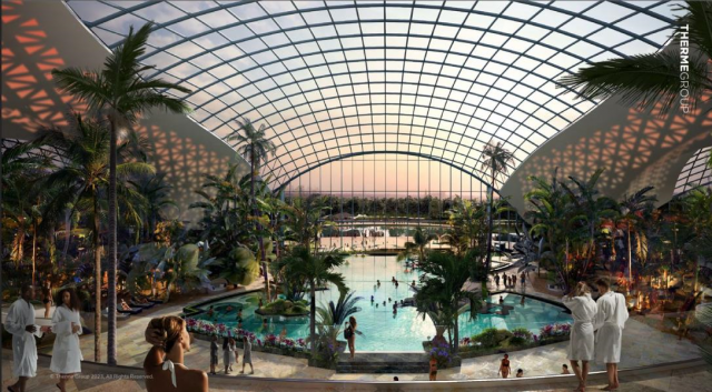 실내 돔 형태의 테르메 웰빙 리조트 이미지 모습. 자료제공=인천경제자유구역청