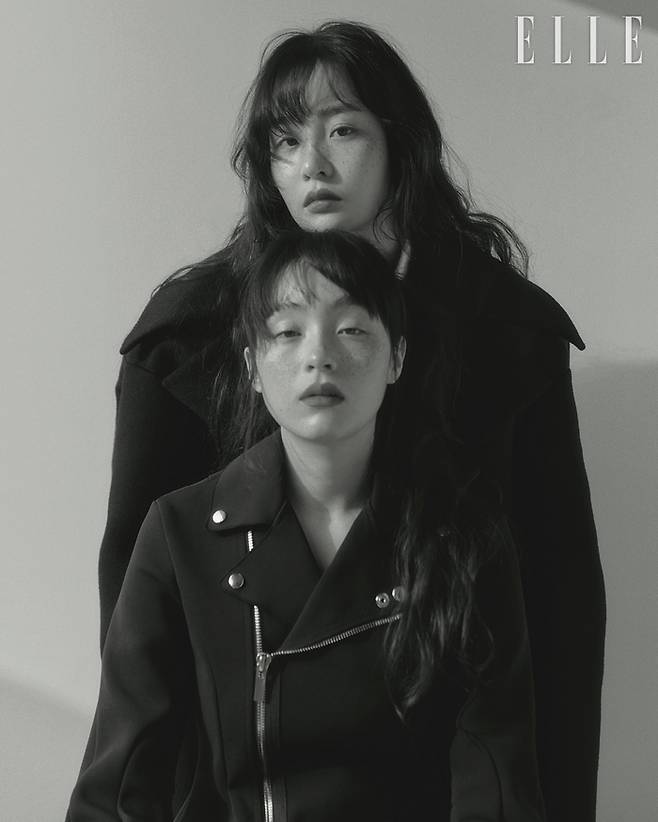 김민하, 세리나 모토라의 화보. 엘르 제공.