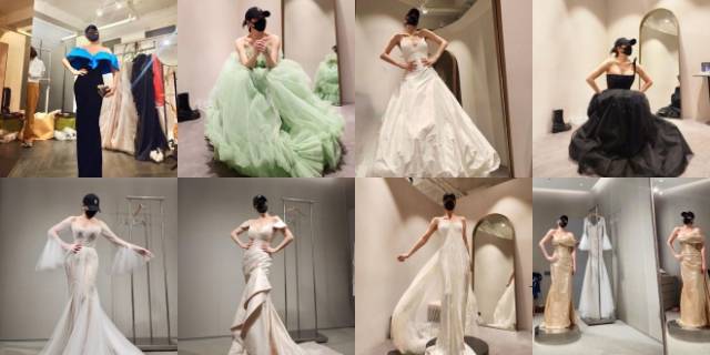 김혜수가 이번 청룡영화상 시상을 앞두고 고심했던 드레스들. 인스타그램 캡처