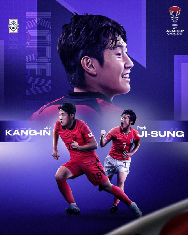 이강인(왼쪽)과 박지성. /사진=아시아축구연맹 공식 SNS