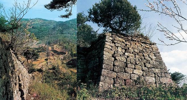 통주성(북한 보존급 문화재 138호). 강조가 이끄는 3만 고려군이 인근 삼수채에서 전사했지만 중랑장(정5품) 최질·홍숙 등이 성문을 굳게 닫고 막아낸 통주성은 끝내 함락되지 않았다. 거란군은 곽주성으로 진격했다. /출처: 평화문제연구소, <조선향토백과>, 2008)