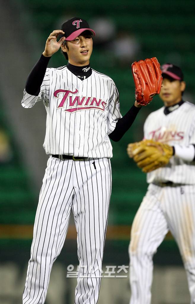 LG 시절 우규민과 박경수. IS 포토