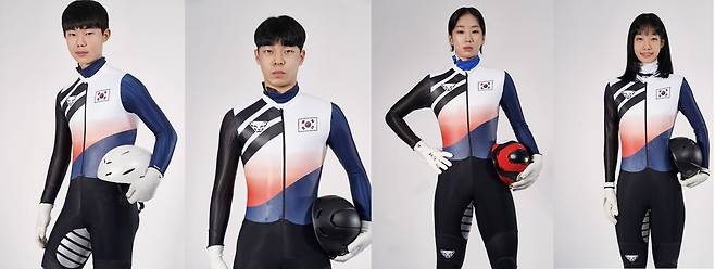 쇼트트랙 청소년대표팀(왼쪽부터 주재희, 김유성, 정재희, 강민지). Gangwon 2024 제공
