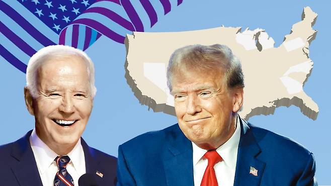 조 바이든(왼쪽) 대통령과 도널드 트럼프 전 대통령. /조선일보db