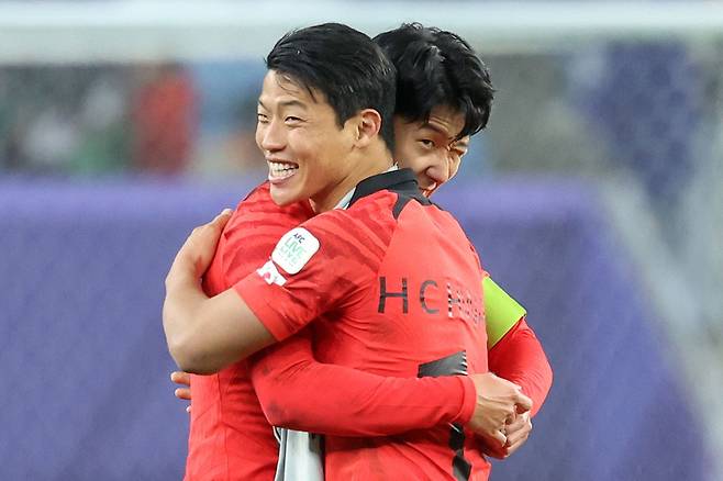 대한민국 축구대포팀 손흥민과 황희찬. /뉴스1