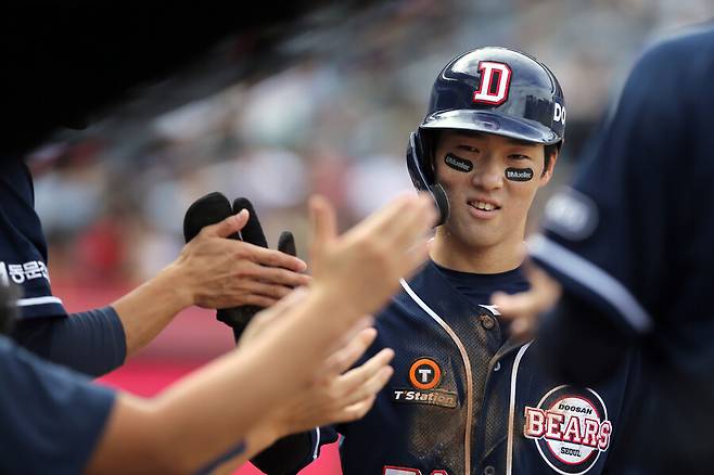 ▲ 연봉 9500만원에 계약을 마친 조수행은 억대 연봉 진입을 눈앞에 뒀다. ⓒ 두산 베어스