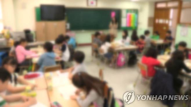 초등학교 교실 연합뉴스TV 캡처. 작성 이충원(미디어랩)