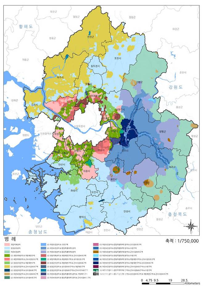 경기도 중첩규제 구역도.(자료=경기도)