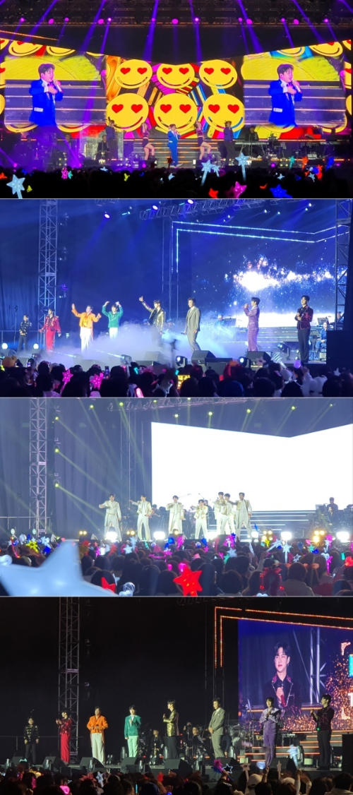 ‘미스터트롯2’ TOP7 멤버들이 창원 콘서트에서 수많은 관객과 호흡했다. 사진=(주)밝은누리