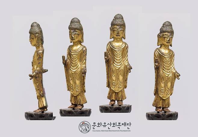 부여 금강사지 출토 금동약사불.(부여군 제공)/뉴스1