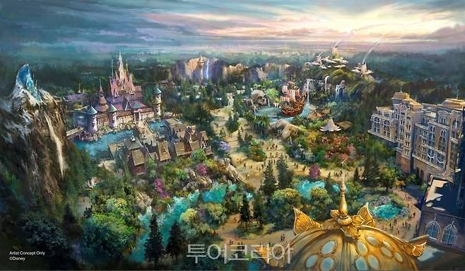 오는 6월 6일 오픈 예정인 도쿄디즈니씨의 8번째 테마포트(기항지) '판타지 스프링스' 이미지