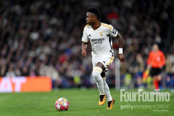 사진=게티이미지. 라이프치히 선수들이 비니시우스 주니오르의 옐로 카드 판정에 불만을 품었다.