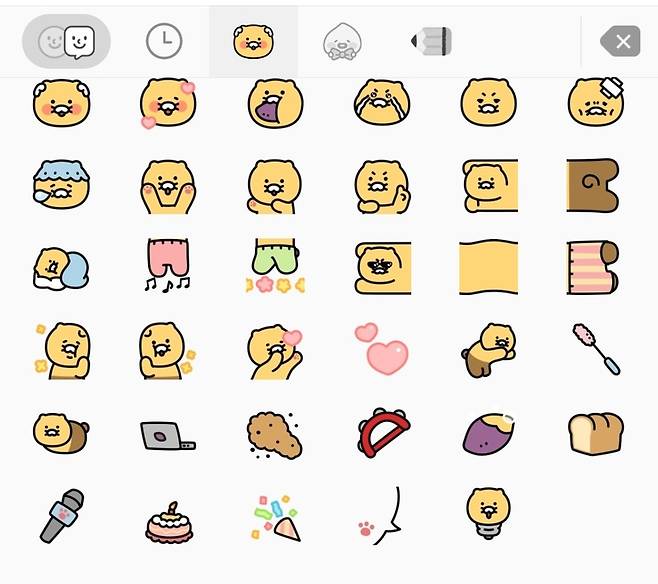 미니 이모티콘 '춘식이의 하루' / 사진 = 카카오톡 캡처