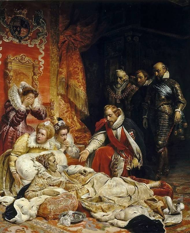폴 들라로슈가 후대인 1828년에 묘사한 ‘엘리자베스의 죽음’.