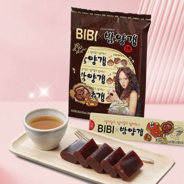 이마트에서 22일부터 한정 판매하는 ‘비비X밤양갱’. 크라운제과의 밤양갱 10개를 한 봉지에 담았다. 이마트 제공