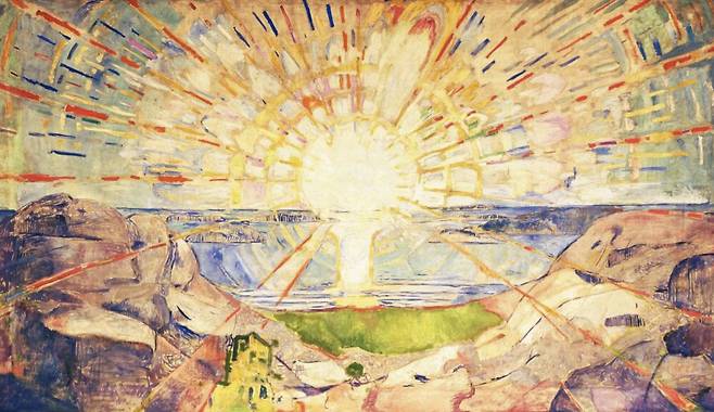 에드바르 뭉크, 태양, 1911년. [오슬로 대학]